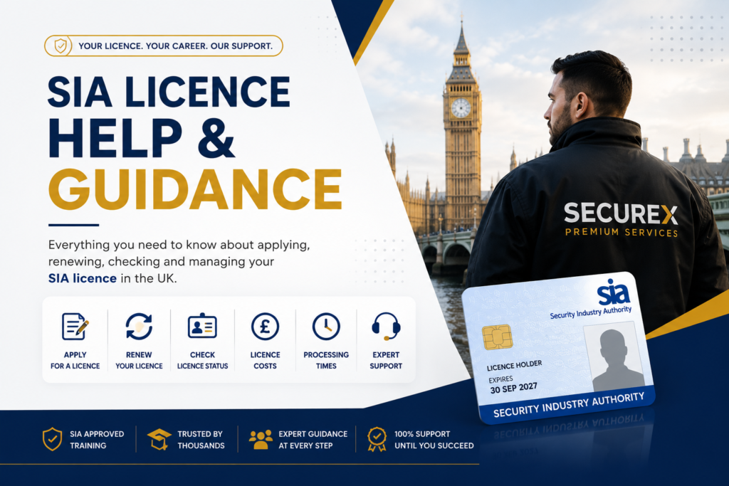 SIA Licence Help and Guidance